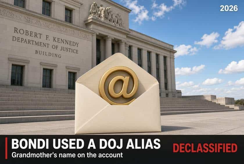 Bondi Used Grandmothers Name DOJ Email Alias