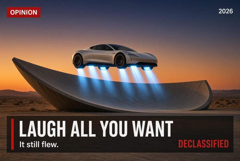 Tesla Flying Roadster Laugh All You Want It Still Flew