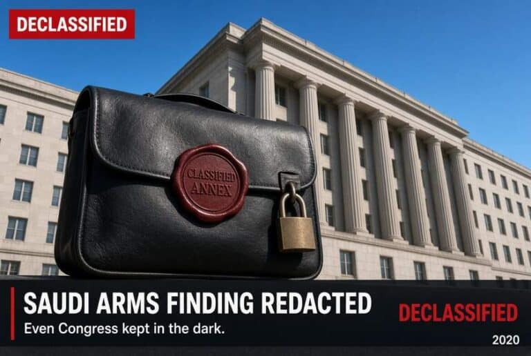 The Saudi Arms Finding State Redacted, Even for Congress